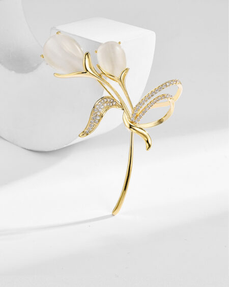 Bouquet of tulips brooch corsage accessories gift