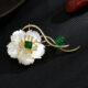 Plum blossom-shaped mother-of-pearl brooch