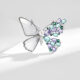 Exquisite Natural Mother-of-Pearl & Pearl Dream Butterfly Brooch - Gift Set