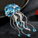Crystal water-like tassel brooch octopus and jellyfish-shaped corsage accessory gift