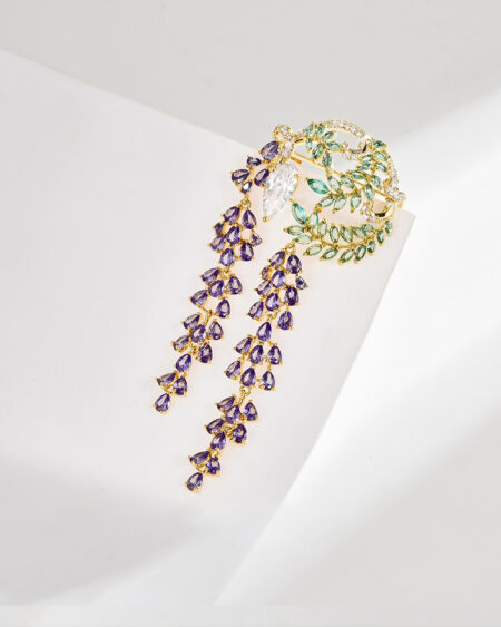 Tassel style wisteria flower brooch flower corsage accessories