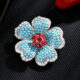 Turquoise Flower Brooch Corsage Dress Pin