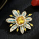 Ethnic Sunflower Zircon Flower Brooch