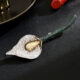Elegant Calla Lily Brooch Colored Diamond Brooch Corsage and Dress Pin