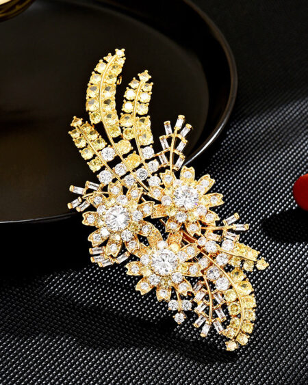 Wheat Ear Brooch Corsage Dress Floral Pin