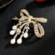 Freshwater pearl bow brooch corsage