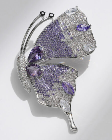 Zircon butterfly brooch zircon insect corsage pin<span> - </span>Yellow