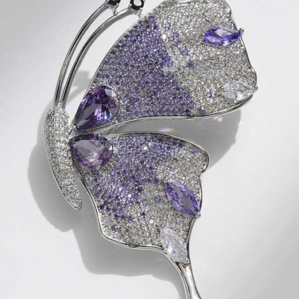 Zircon butterfly brooch zircon insect corsage pin