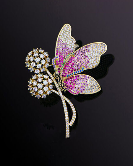 Flower-flying and butterfly-dancing brooch an elegant brooch accessory gift