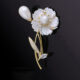 Rose flower brooch zircon and mother-of-pearl brooch dress accessory