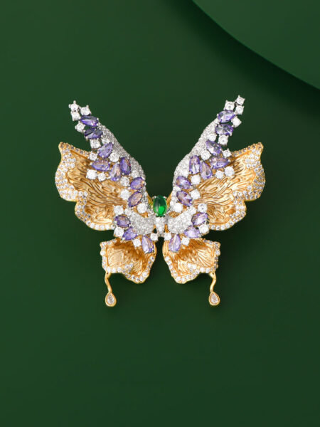 Butterfly brooch zirconia sparkling brooch dress accessory
