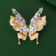 Butterfly brooch zirconia sparkling brooch dress accessory