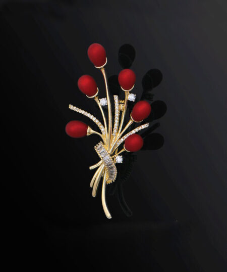 Flower brooch zircon brooch dress accessory