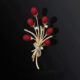 Flower brooch zircon brooch dress accessory