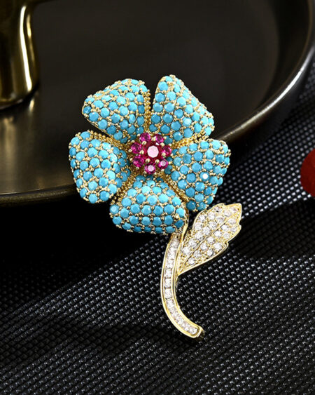 European-Style Elegant Floral Brooch Sunflower
