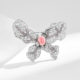 Elegant Butterfly Brooch with Diamond and Zircon