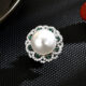 Pearl round magnetic brooch corsage