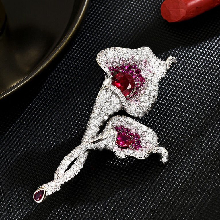 Calla Lily Brooch Brilliant Brooch Corsage Dress Pin