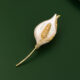 Flower Brooch with Zircon and Mother-of-Pearl Dress Accessory