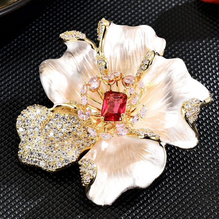 Blooming Prosperity Peony Brooch