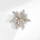 Diamond-encrusted floral brooch with magnetic clasp and corsage clasp