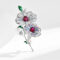Elegant Morning Glory Pearl Brooch Corsage and Dress Pin