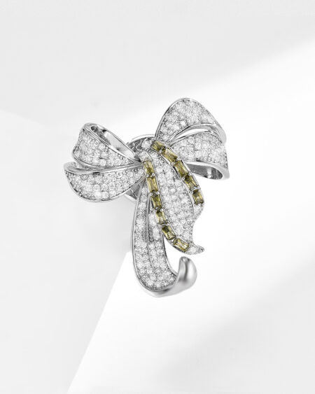 Bow Magnetic Clasp Brooch Corsage Dress Pin